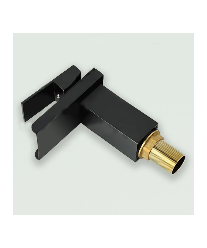 Miscelatore lavabo moderno in ottone massiccio nero